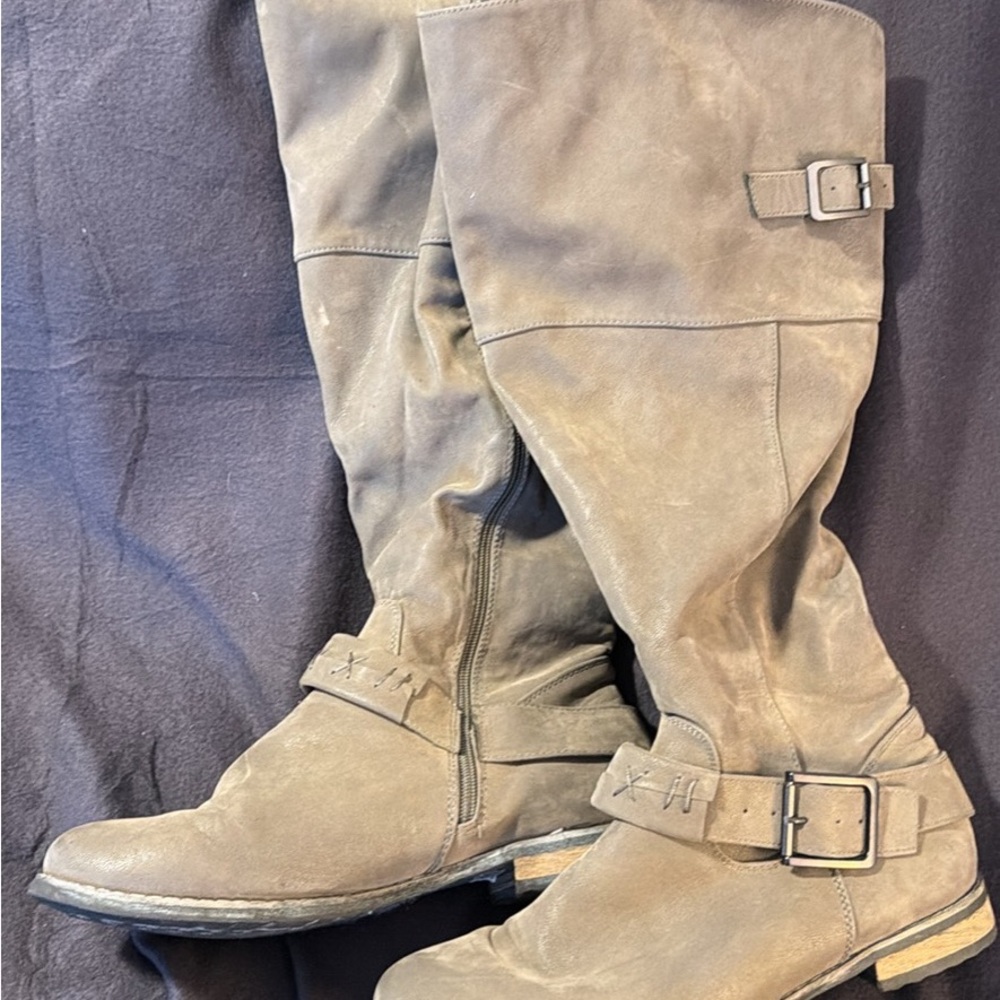 Torrid Taupe Moto Boots